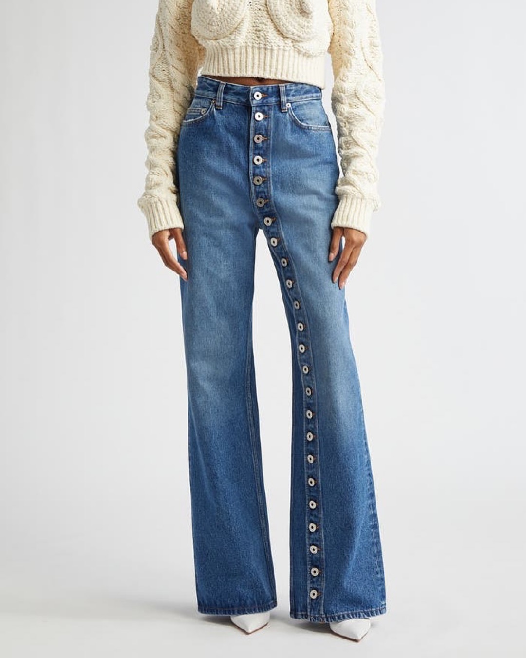 99 Most Requested Draya Micheles Basketball Game Jean Paul Gaultier Nude Sweater And Button Jeans